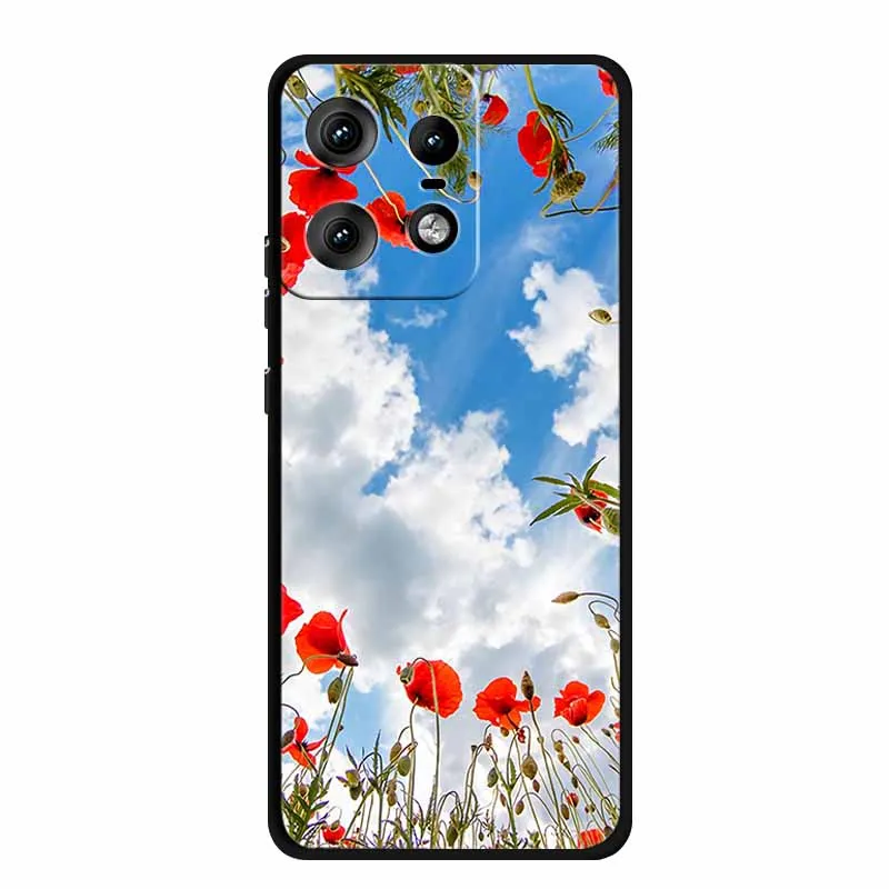 Charming Cat Design Soft TPU Silicone Phone Case - Painted Back Cover for Motorola Moto Edge 50 Pro 5G 2024