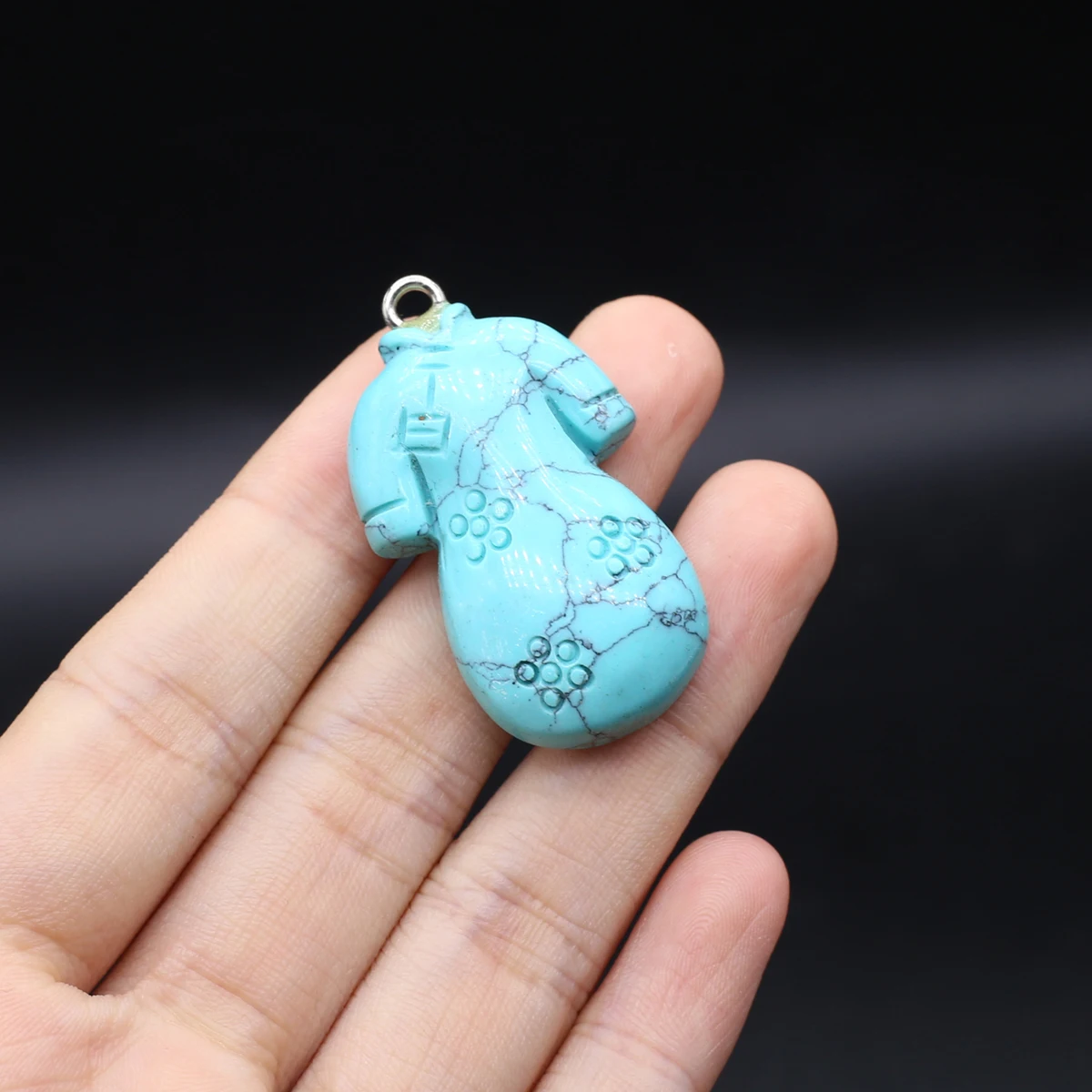 5PCS Wholesale Natural Semiprecious Stone Random Color Qipao Pendant Jewelry Making DIY Necklace Earrings Accessories Gift