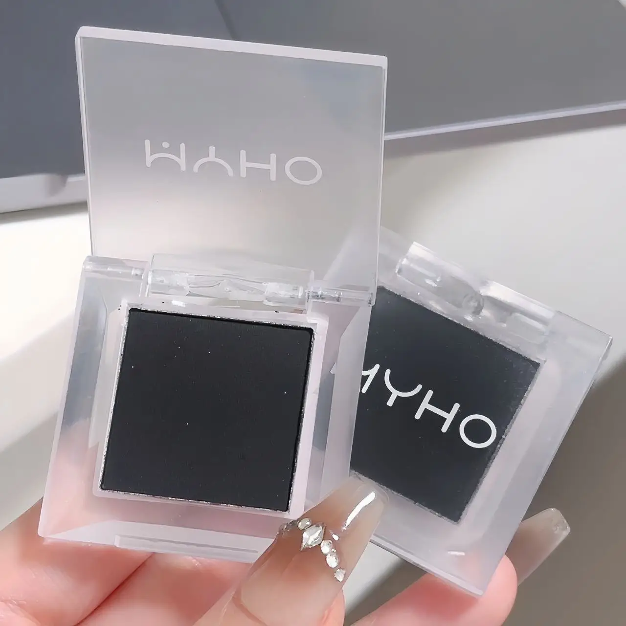 Monochrome Matte White Eyeshadow Makeup Waterproof Lasting Smoky Black Eye Makeup Natural Brighten Eyeshadow Highlighter Palette 4