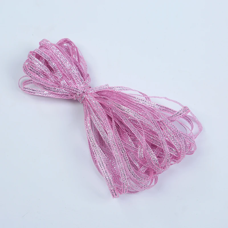 3mm Color Onion Ribbon Glitter Embroidered Onions Ribbon for Wedding Cake Gift Wrapping DIY Craft Decor Supplies 10meters/lot