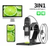 Digital Microscope Camera 3 In1 Type C USB Portable USB Handheld Microscopes For Soldering LED Magnifier Mobile Phone Repairing 1