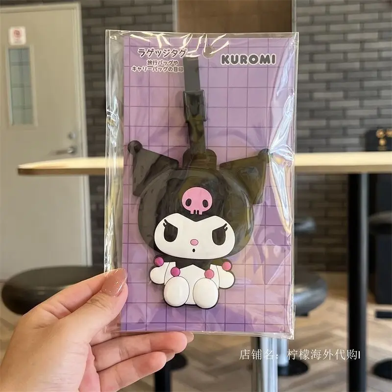 Creative cartoon cute big-eared dog and cat luggage tag travel luggage tag suitcase ID card address clip luggage check-in portab