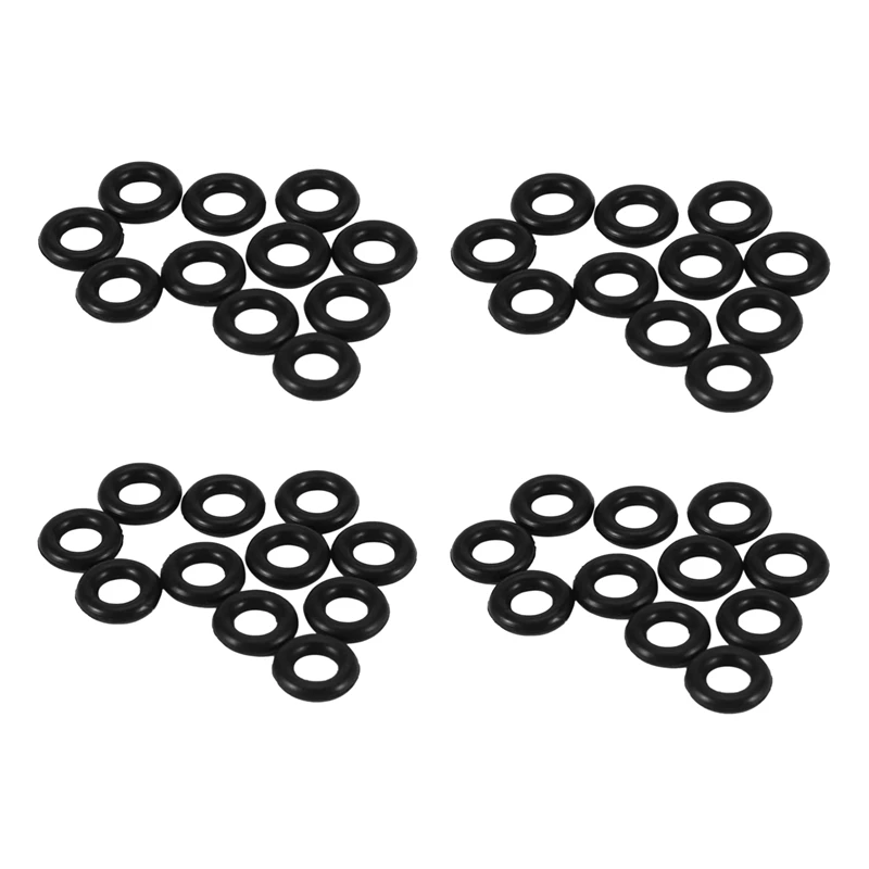 

RISE-40 Pcs Black Rubber Oil Seal O Shaped Rings Seal Washers 8 X 4 X 2 Mm