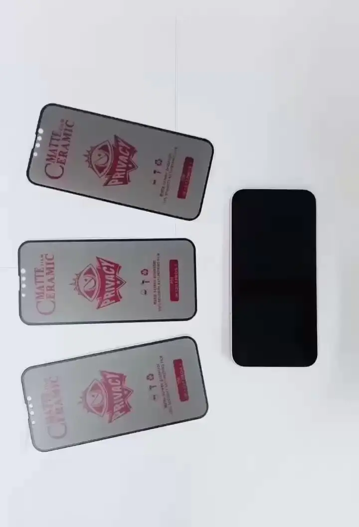 1-4 pezzi protezione schermo privacy in ceramica opaca per iPhone 16 Pro 11 12 13 14 15 Pro Max XR X Xs 7 8 Plus SE 6 pellicola morbida anti-spia  202192403
