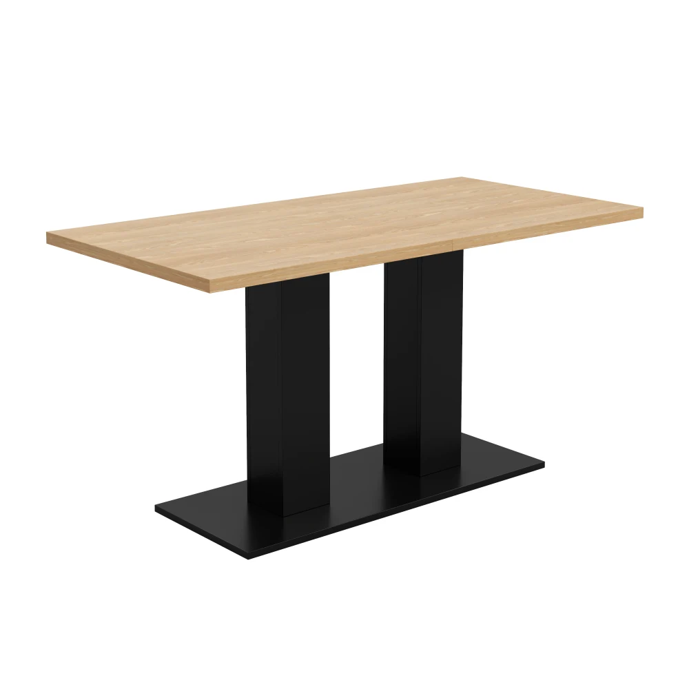 140/180*70cm Abnehmbarer Esstisch, für 6-8 Personen, rechteckige Form, verdickte Tischplatte, schlichter Stil, für Esszimmer – Detail 26