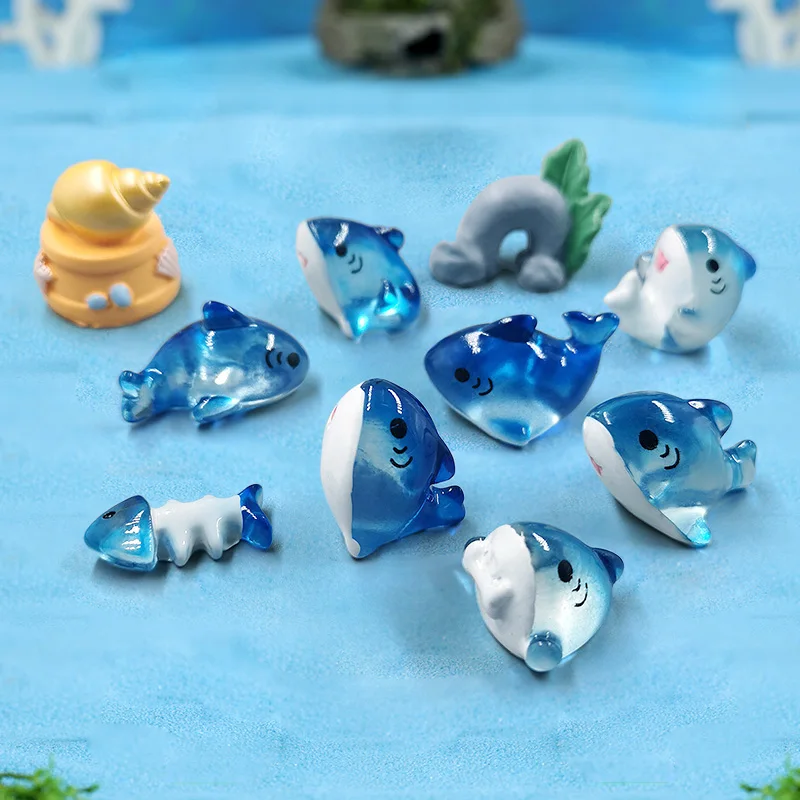 Shark Whale Turtle Dolphin Sea Fish Model Action Figure Aquarium Figurine Diy Birthday Cake Fairy Garden Decoration Hot Toy Set action figure cartoon toys