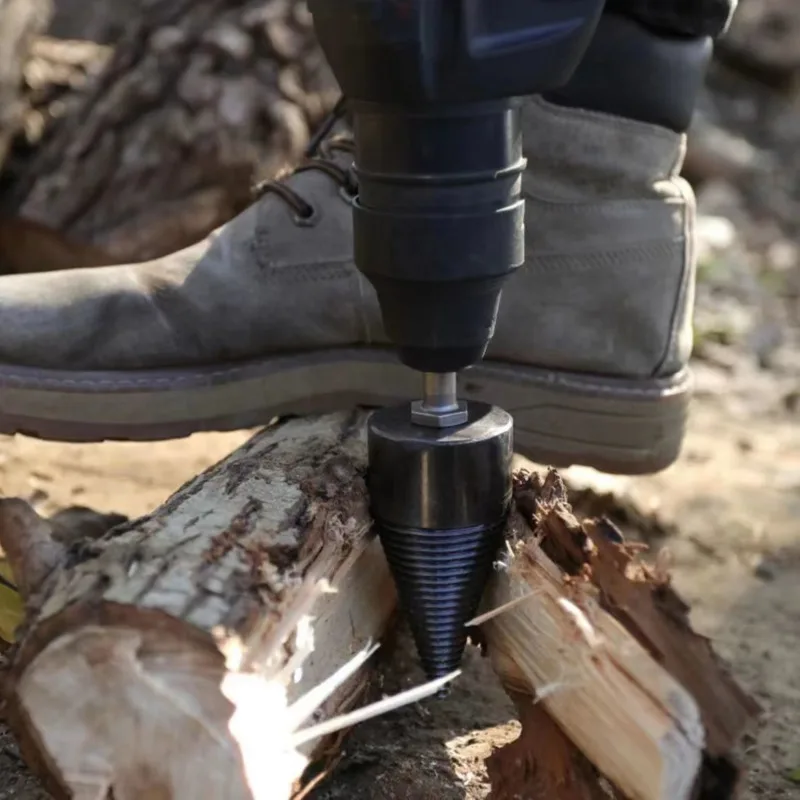 32/42/45/50MM séparateur de bois perceuse à marteau perceuse à bois de chauffage perceuse à tige carrée/ronde/hexagonale foret à tige fendue outil de perçage