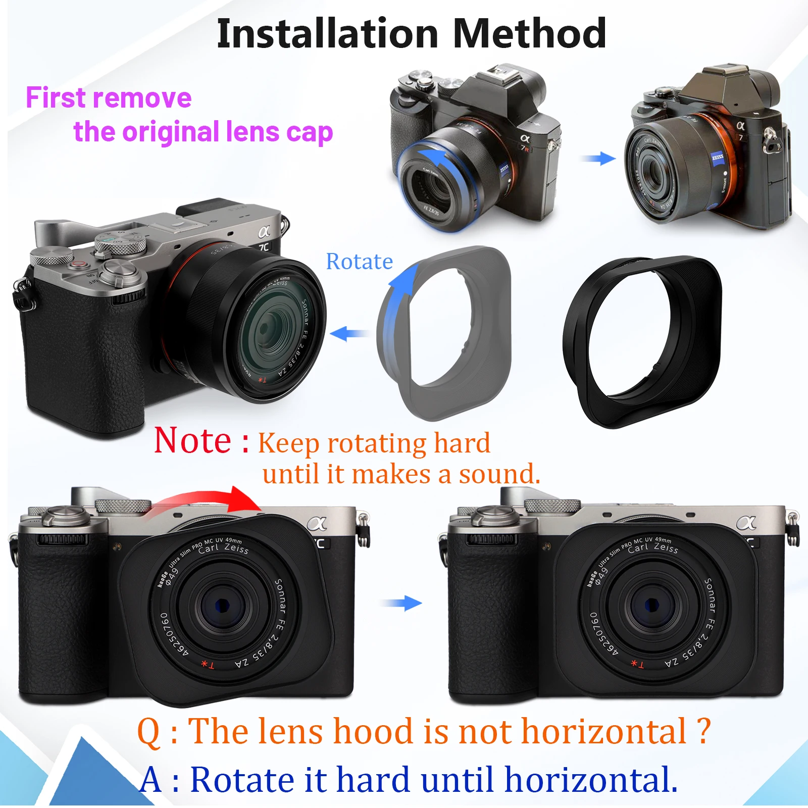 【メタル製レンズフード付き】SONY DSC-RX1R 【取説+元箱+保証付き】 Amazon | haoge メタル 正方形 レンズフード + フードキャップ