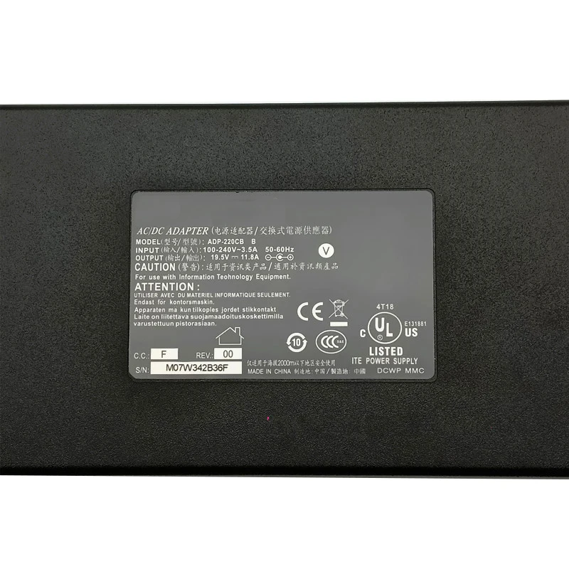 Carregador Adaptador ca para Laptop Acer N17c1 N1812 N18w3 N20c1 Nitro An51741 Adp230cb b 19.5v 11.8a 5.5x1.7 mm 230w - Imagem 5