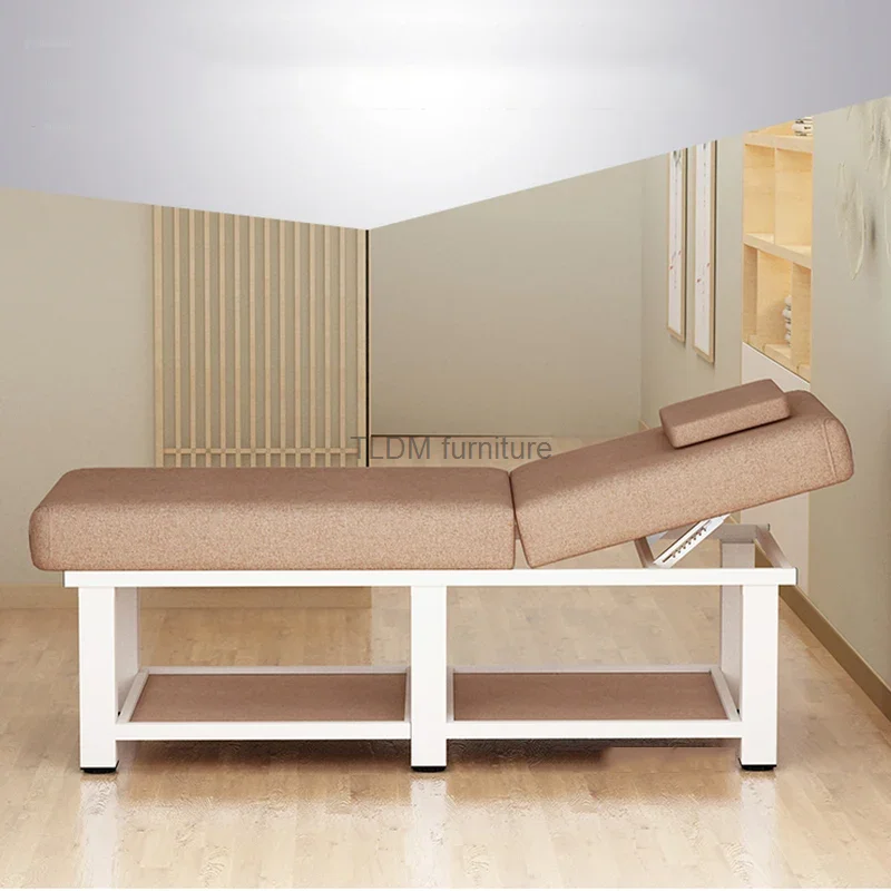 High-end Massage Tables Beauty Salon Special Bed Massage Beds Physiotherapy Home Bed with Hole Folding Embroidery Spa Bed Bv