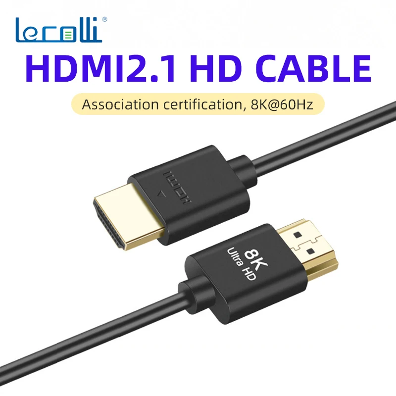 

Hdmi Thin Wire 8k Ultra Clear Manufacturer Connecting Wire Tv Computer Projector Black Hdmi2.1 Wire Hd Wire Copper Core