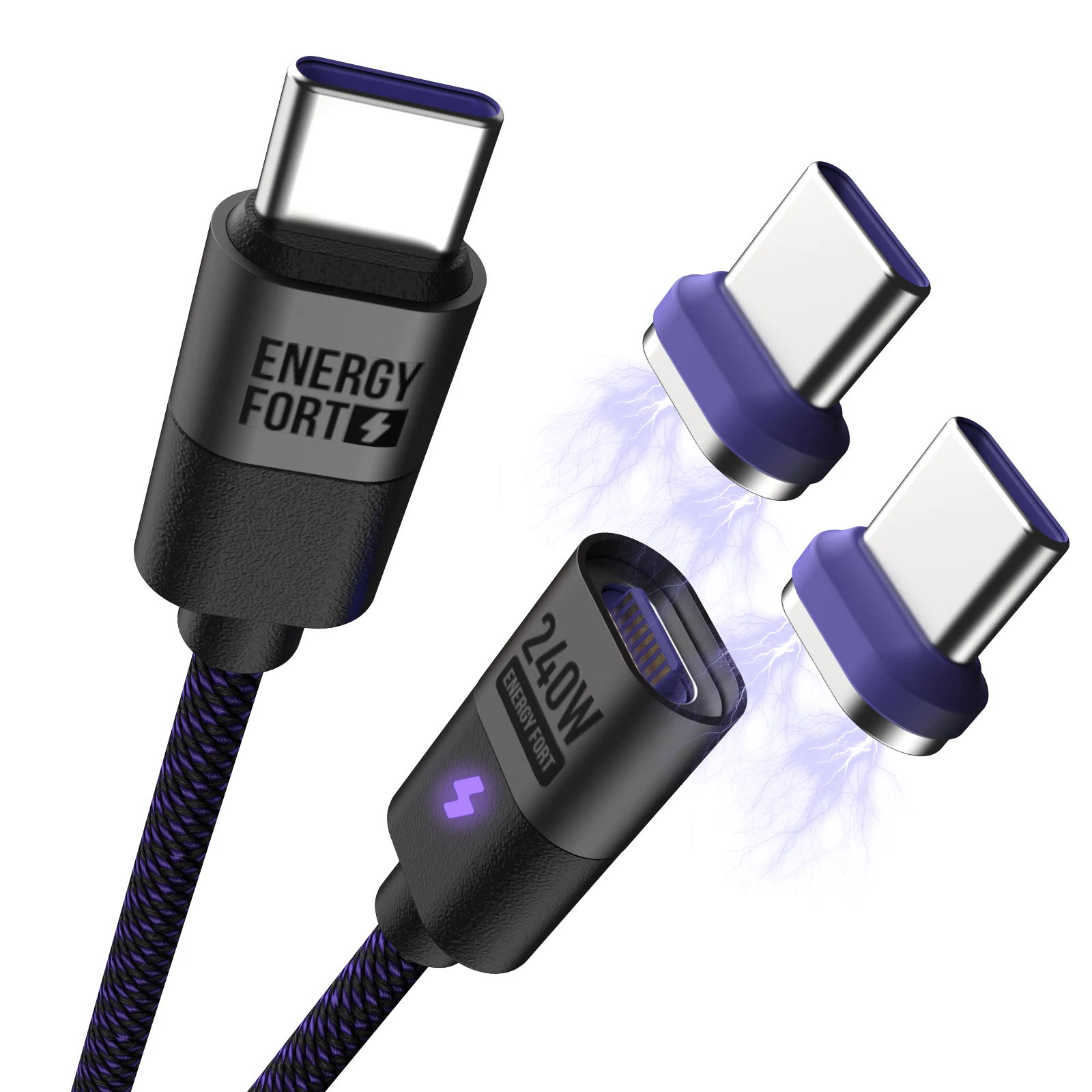 100W Magnetic Fast Charging Type-C Cable with Supercharging Capability