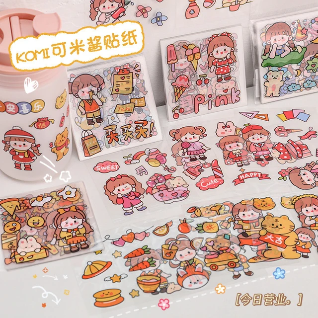 50Pcs Kawaii Stickers Handbook Stickers Diy Cartoon Girl Paper Handbook Stickers  Cute Set Cute Planner Stickers - AliExpress