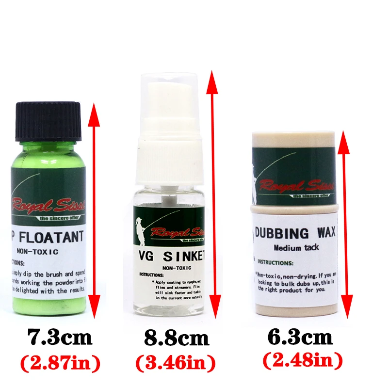 Fly fishing chemical additives collected floatant powder/fly tying dubbing wax/VG sinket liquid fly fishing accessories fly tying thread fly tying glue