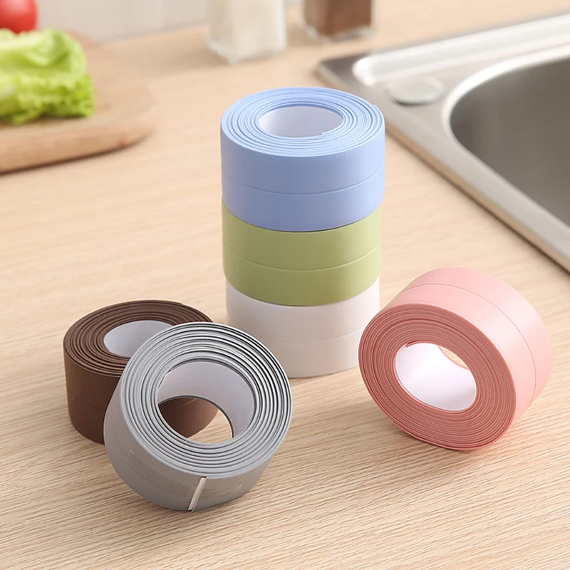 

1 Roll Adhesive Sealant Tape Waterproof Sealing Caulk Strip Wall Sticker Kitchen Sink Bathroom Shower Corner Sealer