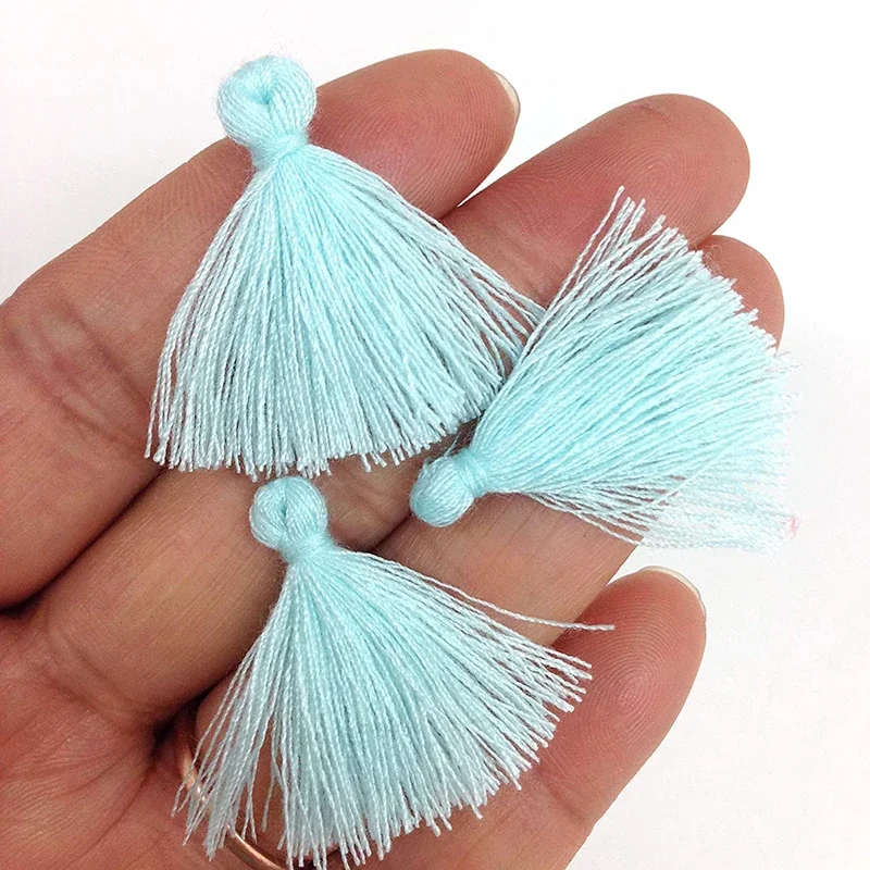 Mini Cotton Tassels 3cm 100 Fringe Tassels Pendant Imitation jewelry DIY Fringe Earring Crafts Sewing Home Decor Accessories