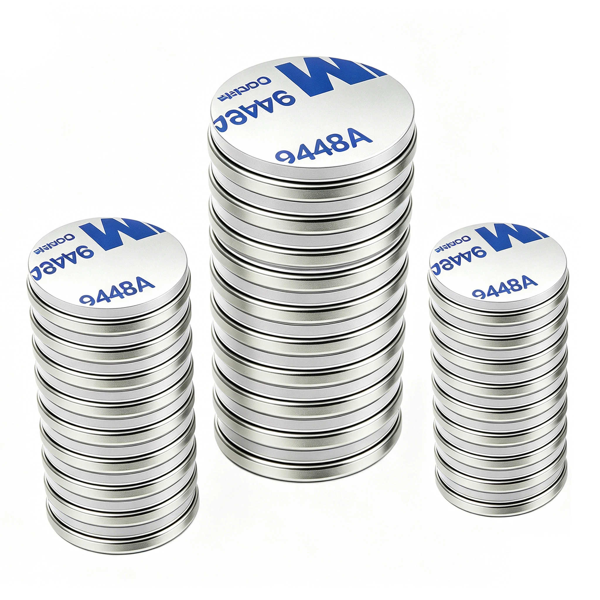 Ultra-Strong Neodymium Magnet with Adhesive Backing - Round N35 Permanent Magnet