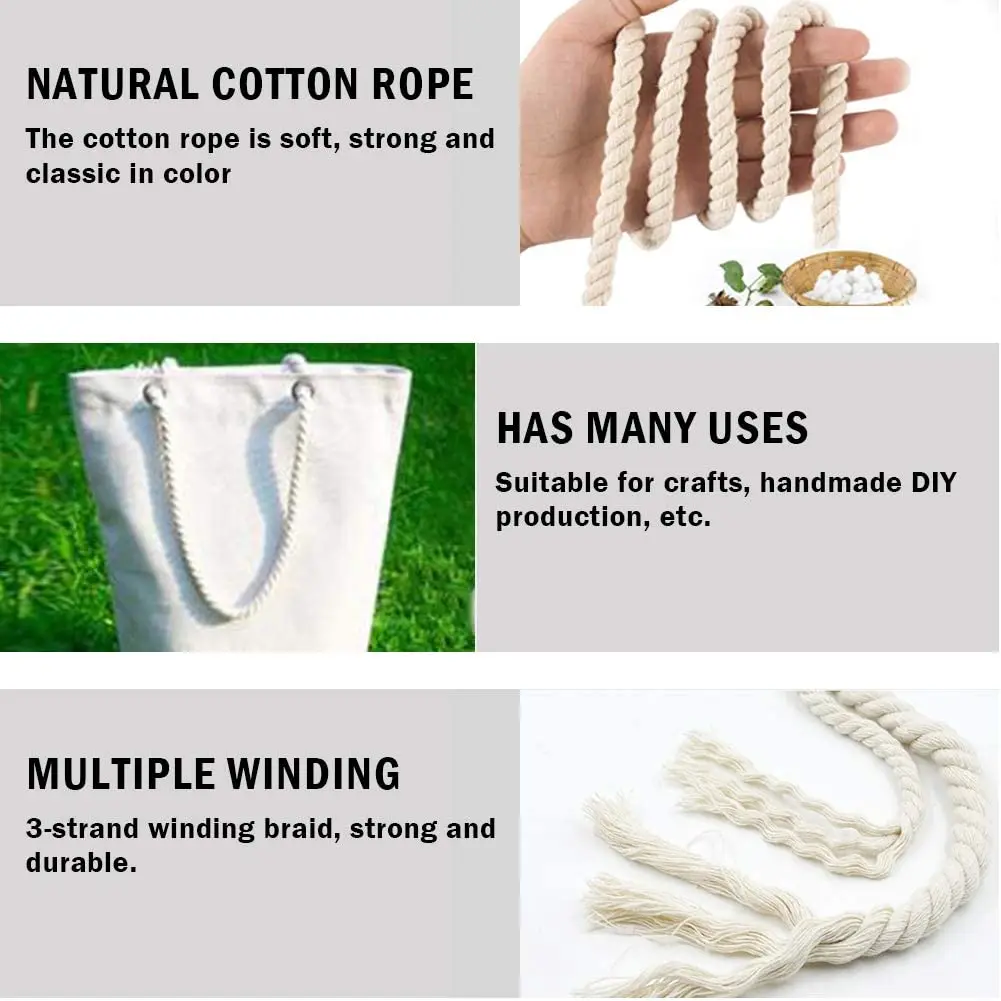 Macrame Cotton Cord Thread Rope 2 100M For Wall Handmade Crafts