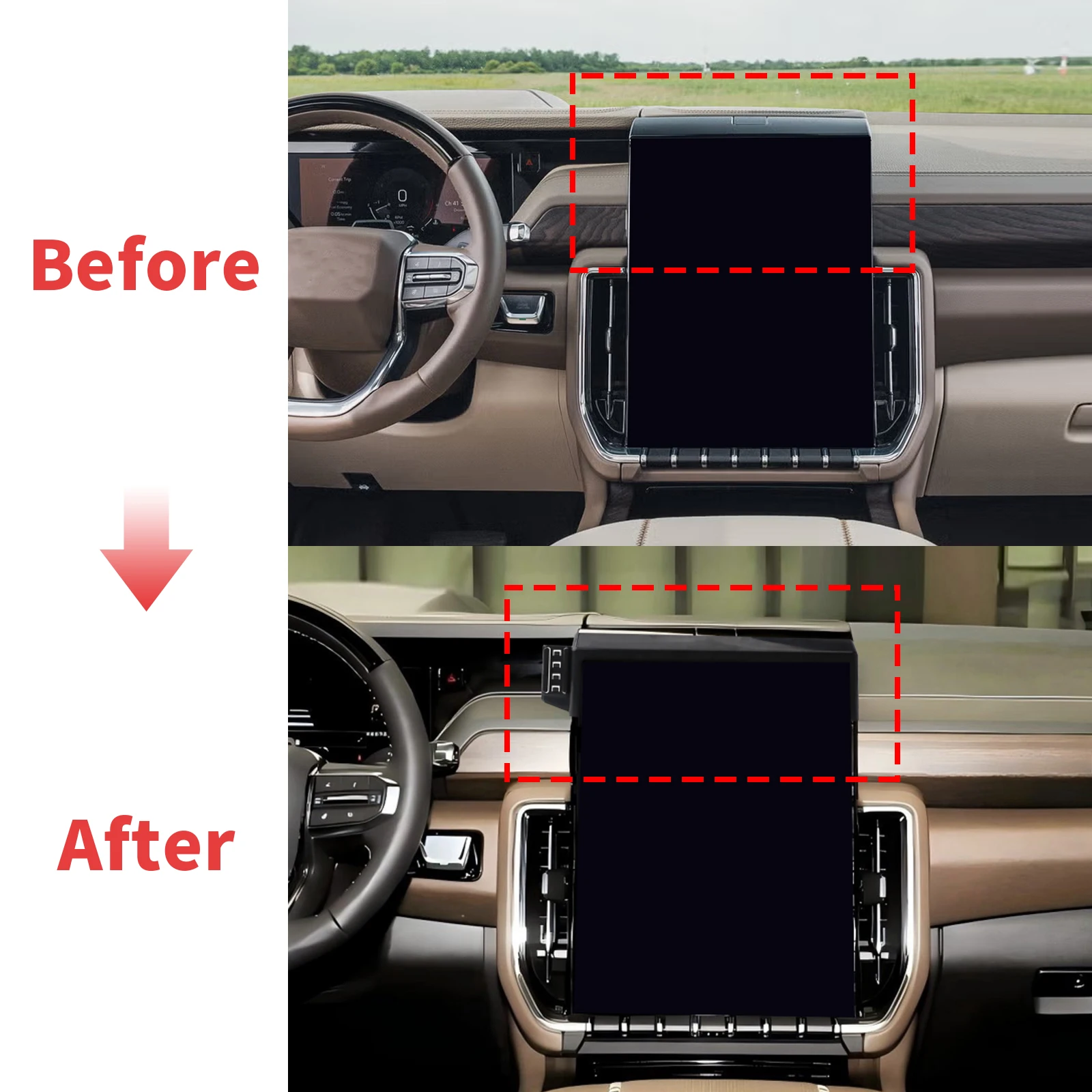 GMC Yukon 2025 2026 2027 LHD용 휴대폰 거치대, 차량 내부 홀더, 안정적인 지지대, 범용 자동차 액세서리