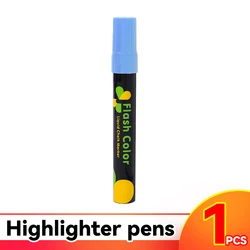 Vibrant Fluorescent Marker Pens Set for Creative Art and Writing (1x Blue)