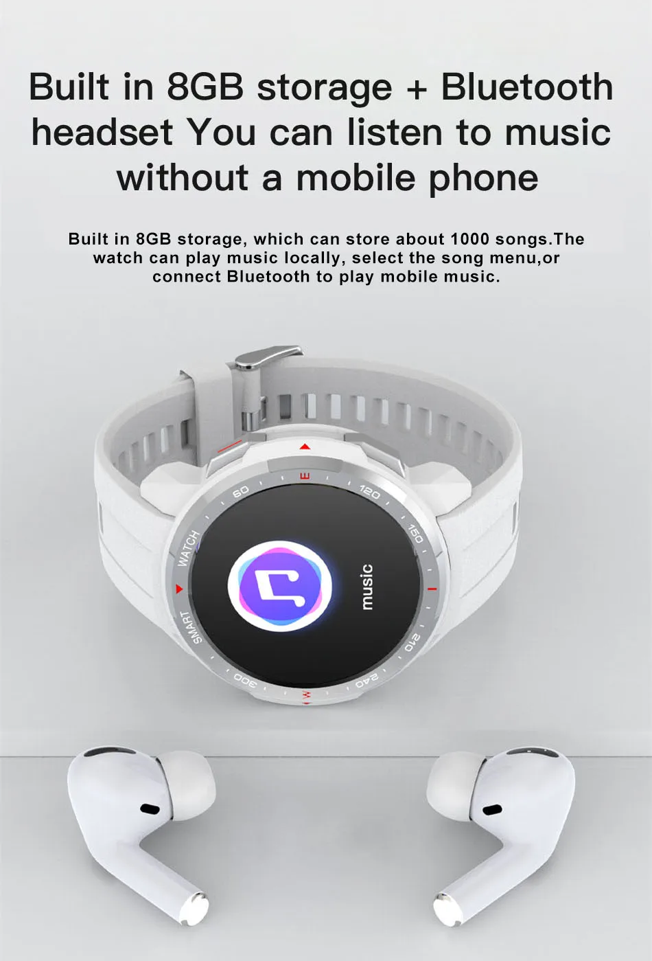 KALOSTE Smart Watch Man Bluetooth Call Blood Pressure Blood Oxygen Watch Local Music Recorder Smartwatch For Huawei Xiaomi +Box