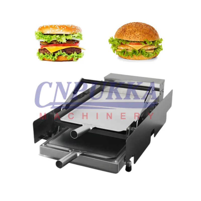 Double Layer 12/24pcs Hamburger Machine Commercial Bake Burger Maker Bread Grill Machine Bun Toaster Heater With High Quality