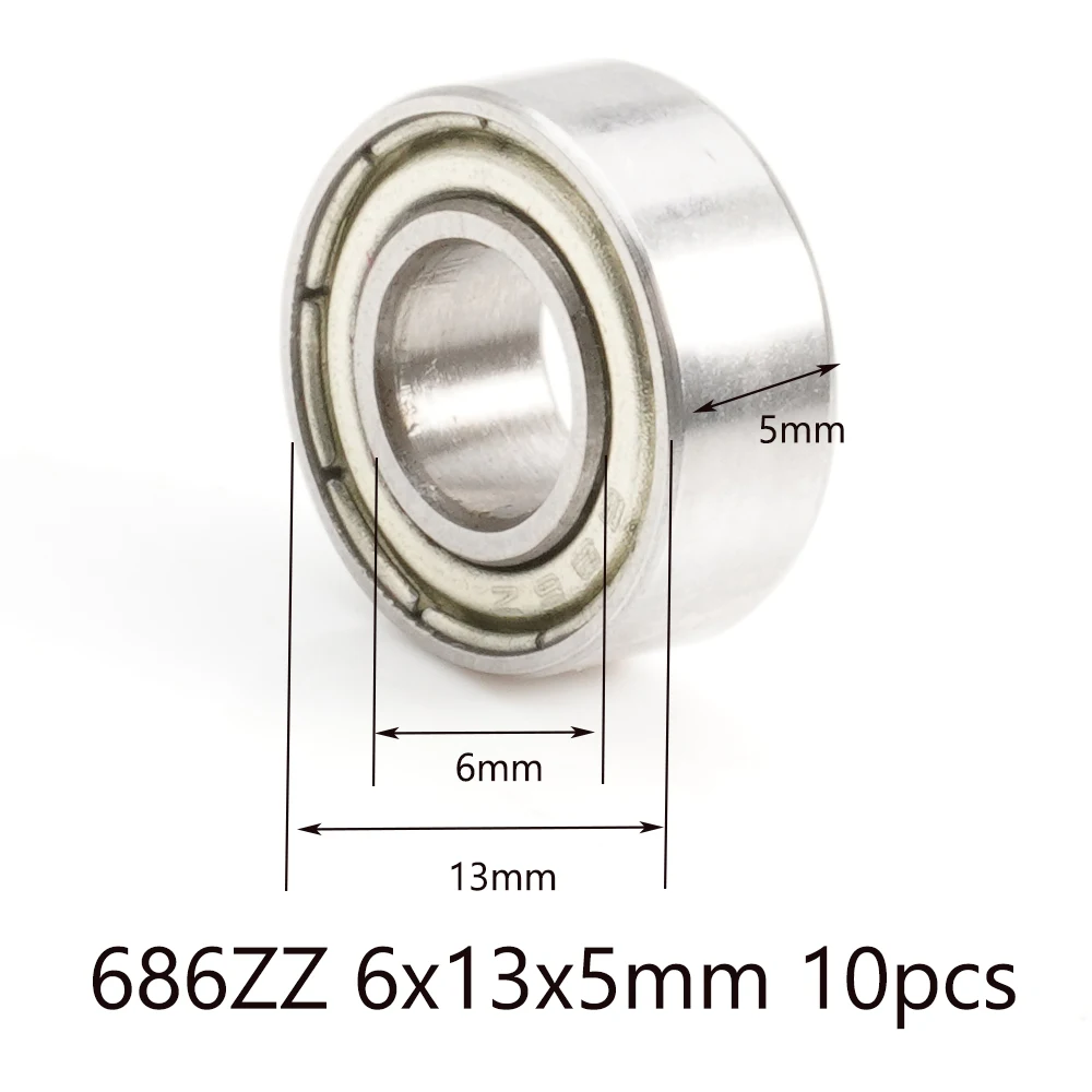 10 Stück 693ZZ Kugellager 3 x 8 x 4 mm Motorlager 693 ZZ Lüfterlager 619/3ZZ R-830ZZ EMQ Motorlüfterlager 693Z 693 – Detail 8