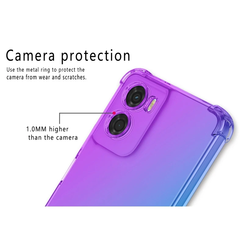 Gradient Airbag Shockproof TPU Protective Case Cover