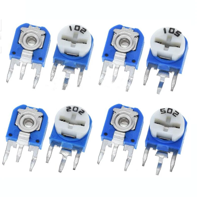 

100pcs Rm065 Rm-065 100 200 500 1k 2k 5k 10k 20k 50k 100k 200k 500k 1m Ohm Trimpot Trimmer Potentiometer Variable Resistor