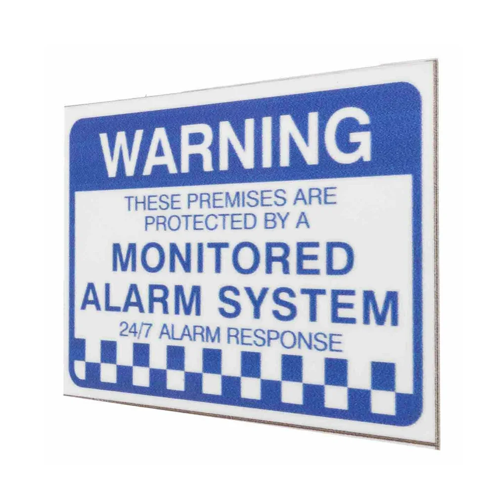 Letter Print Self Adhesive Home Notice Warning Security Stickers Monitored Alarm System PVC Waterproof Practical Sign 8pcs warning stickers,warning decal