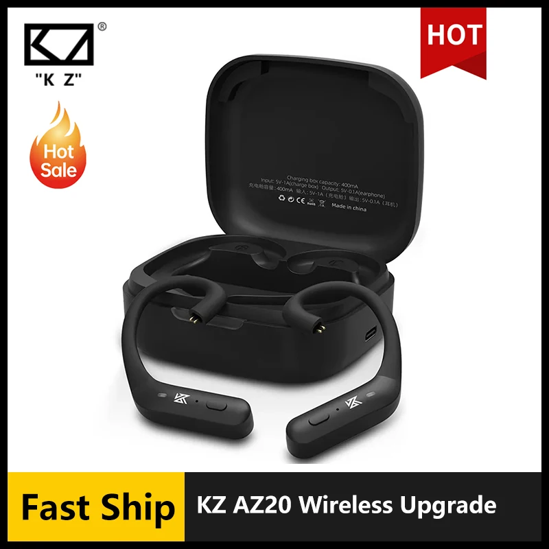 

KZ AZ20 беспроводное обновление ушной крючок кабель C-PIN Bluetooth-Совместимость 5,3 Snapdragon технология звука aptX HD аудио