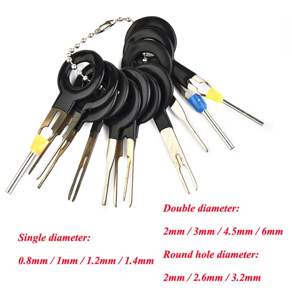 11pcs/Set car terminal tools Car Wire Terminal Removal Tool Crimp Connector Extractor Release Pin Extractor Kit For Car Plug Repair