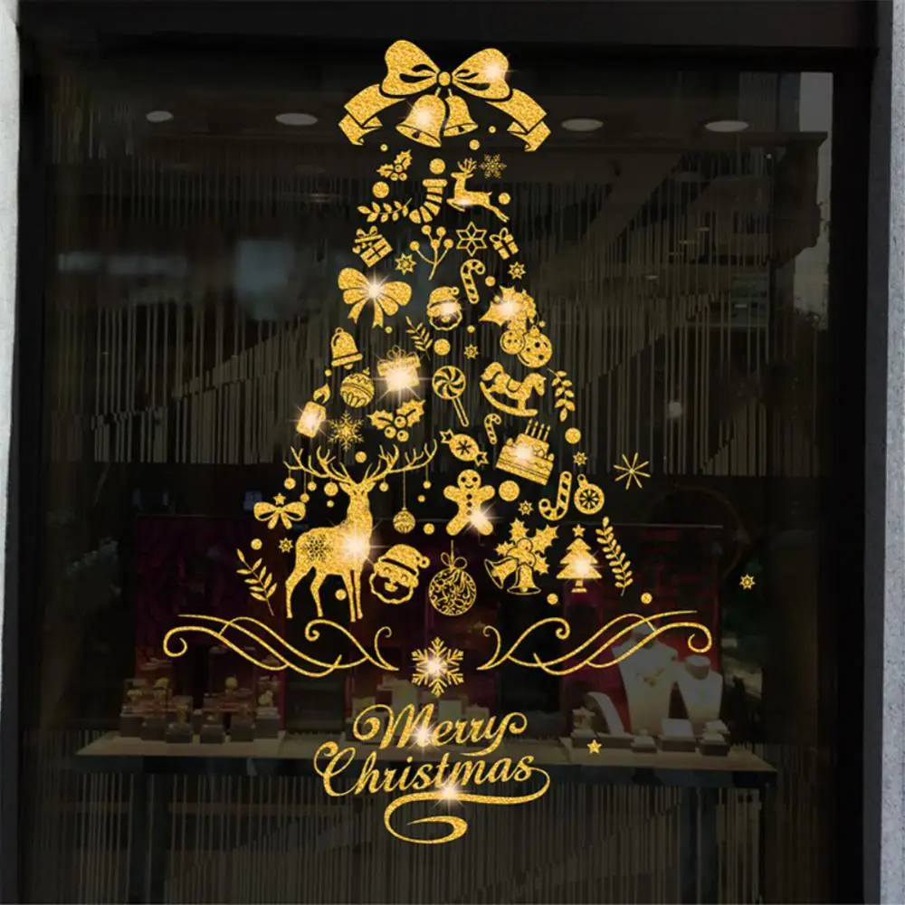 Window Sticker Merry Christmas Snowflake Household Creative Party Decoration Electrostatic Wall Sticker Glass Window