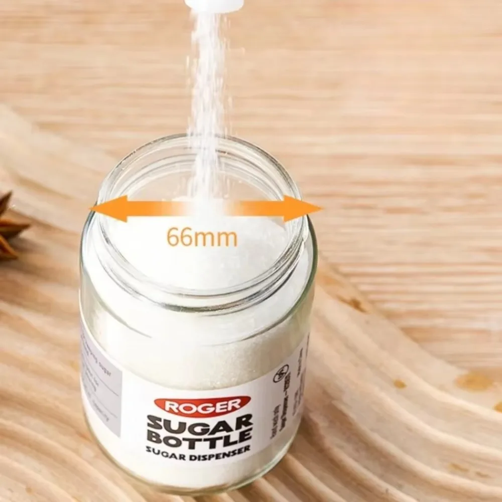 0.5g Quantitative Seasoning Jar Transparent 2 in 1 Metering Salt Shaker Multi-hole Multifunction Sealed Salt Can Household
