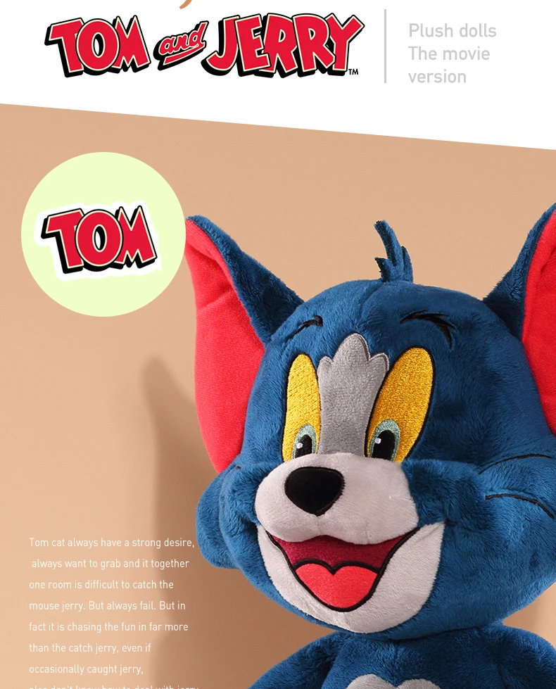 Tom And Jerry Cartoon Movie Plush Doll Toy 
