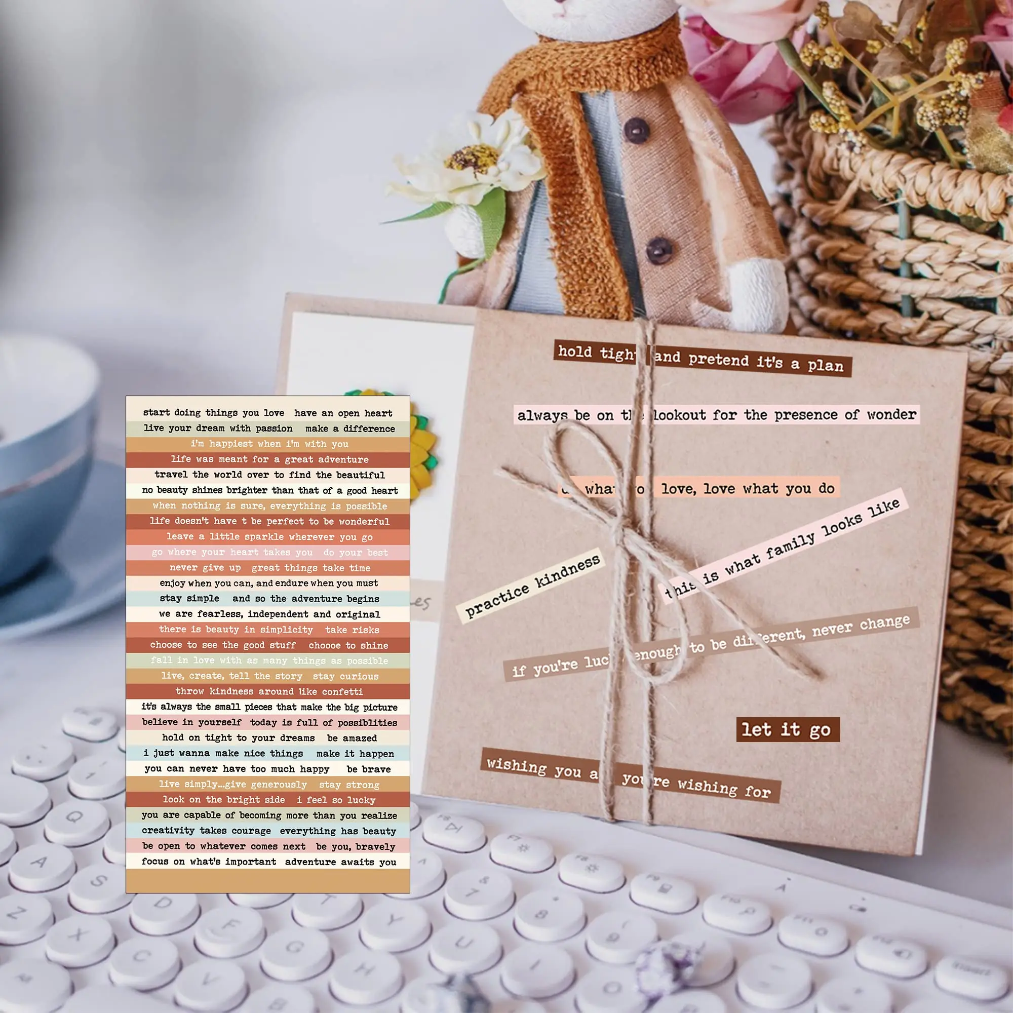 다채로운 스몰 토크 스티커, 일기장 스크랩북용 영감 인용 스티커, DIY 공예용 감성 스티커, 8 장