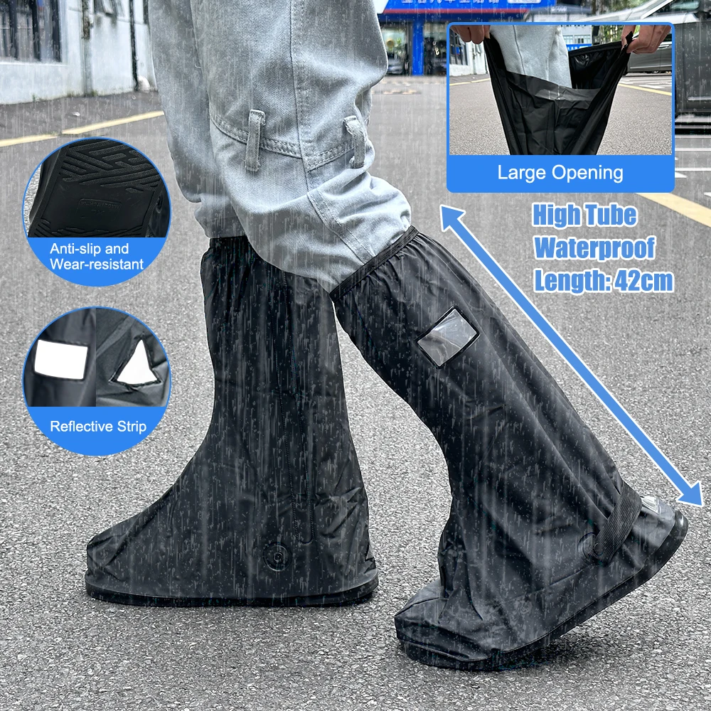 MotorcycleBootsShoeCoversBicycleShoesProtectorsWaterproofWith