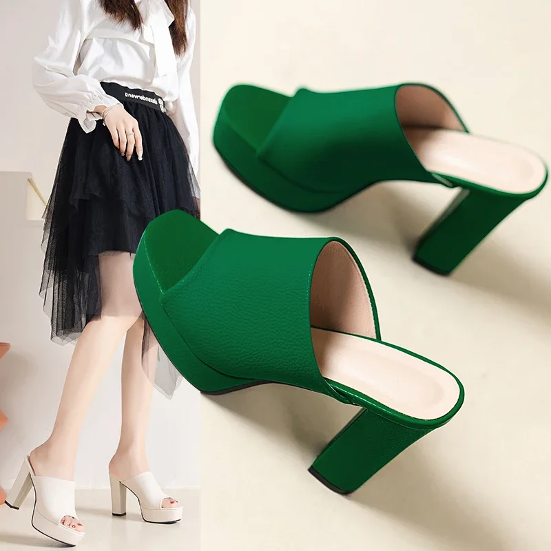 

Wear Thick Soles and High Heels Outside Fashion Elegant Noble Comfortable Non-slip Wear-resistant Open-toe Sandals for Women