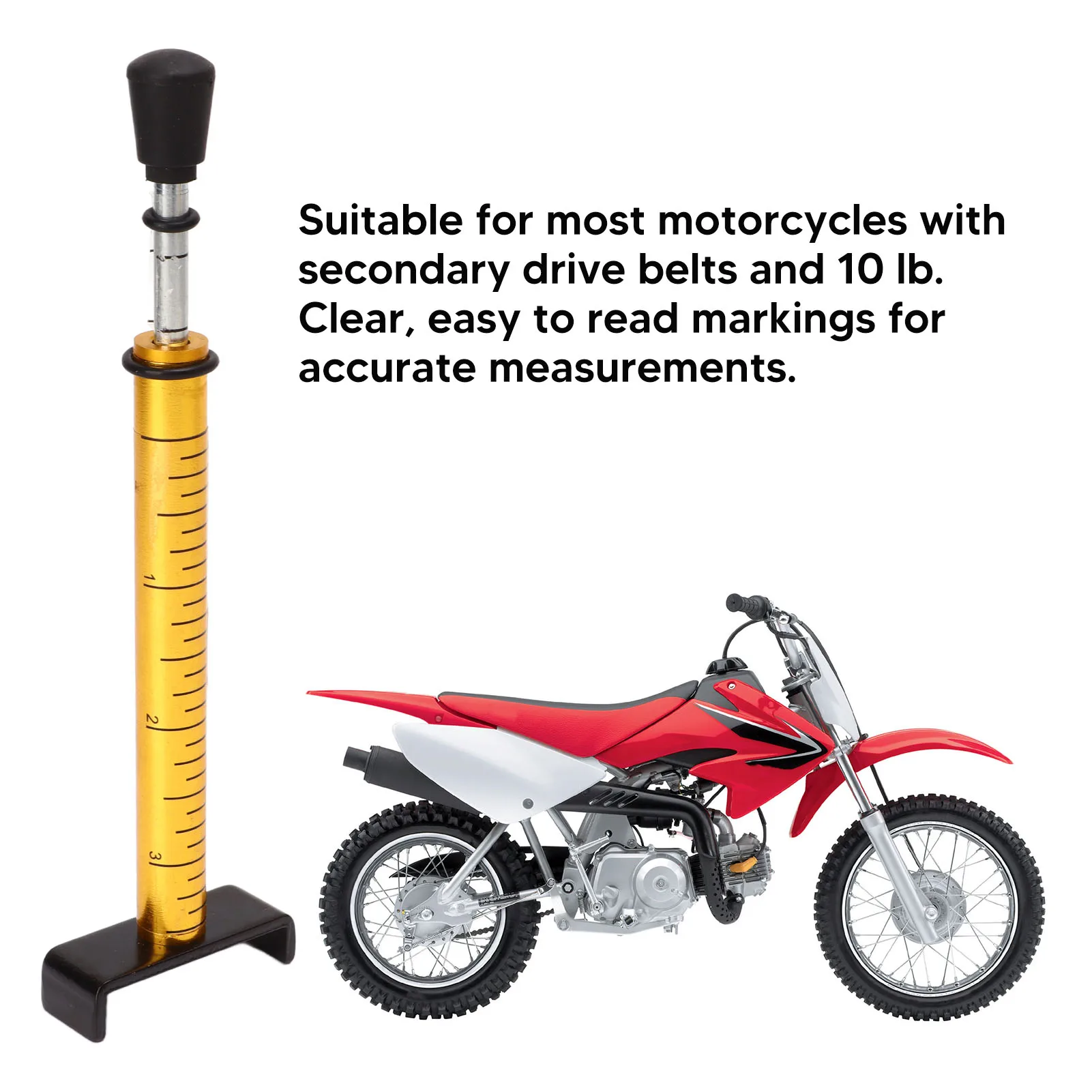 10 Lb Belt Tension Gauge Metal Universal Motor Belt Replacement for Accurate Motorcycle Setting Tension Gauge