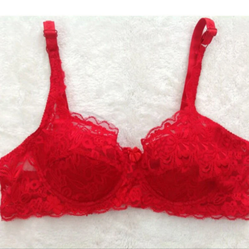 Fashion New Sexy Ladies Underwear Full Coverage Minimizer Non Padded Lace Sheer Bra Summer Thin Breathable Push Up Seamless Bra