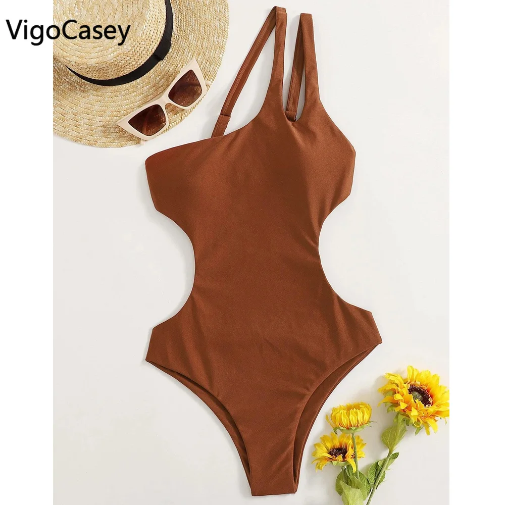 brown Swimsuit