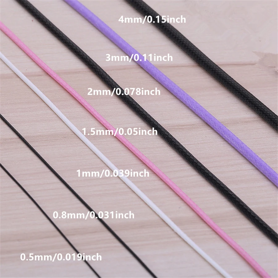 0.4/0.5/0.8/1/1.5/2/3/4MM Paracord Parachute Cord Lanyard Tent Rope Guyline Mil Spec Type 1pcs for Hiking Camping nylon cord