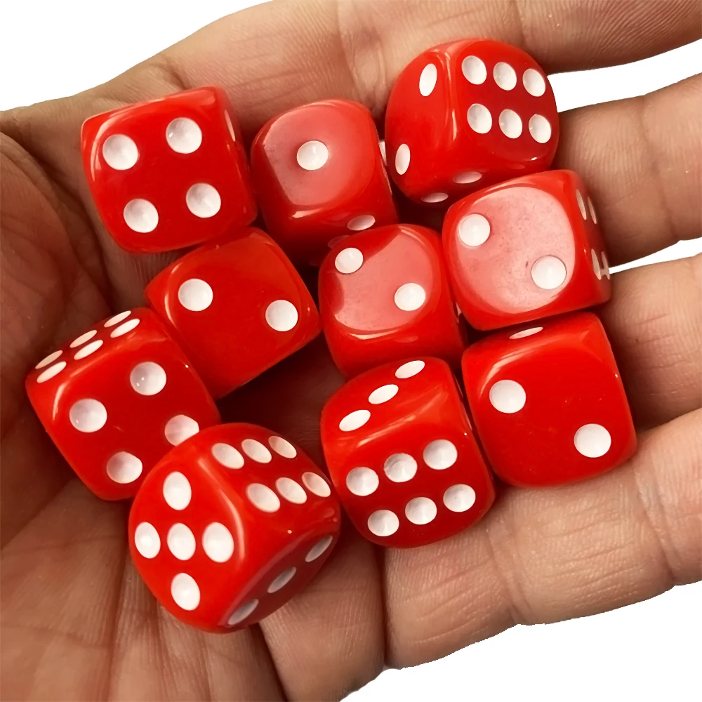 10 pz/set 16mm angolo quadrato acrilico Poker dadi JQK dadi gioco da