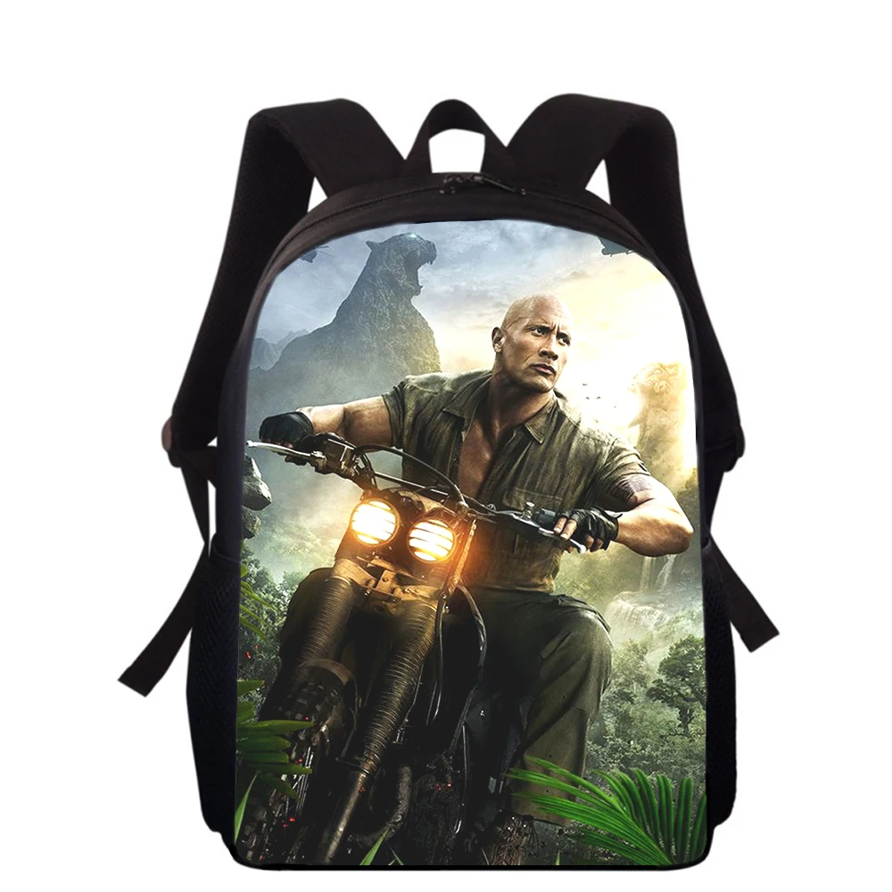 Dwayne Douglas Johnson 15” 3D Print Kids Backpack Primary School Bags for Boys Girls Back Pack Students School Book Bags