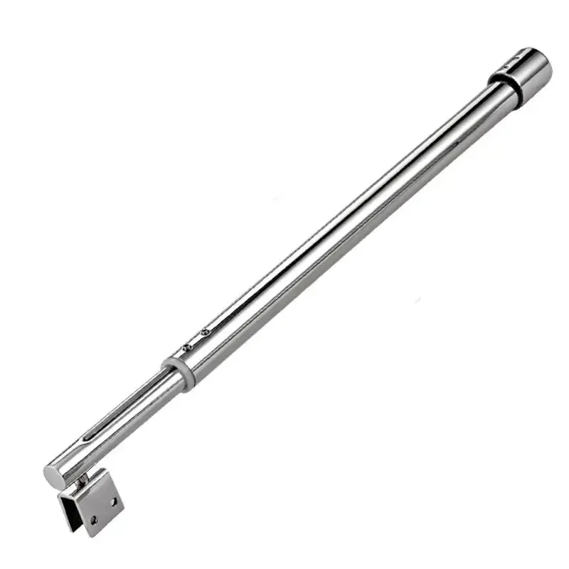 Glass Shelf Clamp Holder Glass Fasteners Stainless Steel Clips Shower Room Door Hardware Stainless steel Shower Glass door fixed rod/clip Bathroom glass support bar Plane fixed Adjustable length Shower Accessories