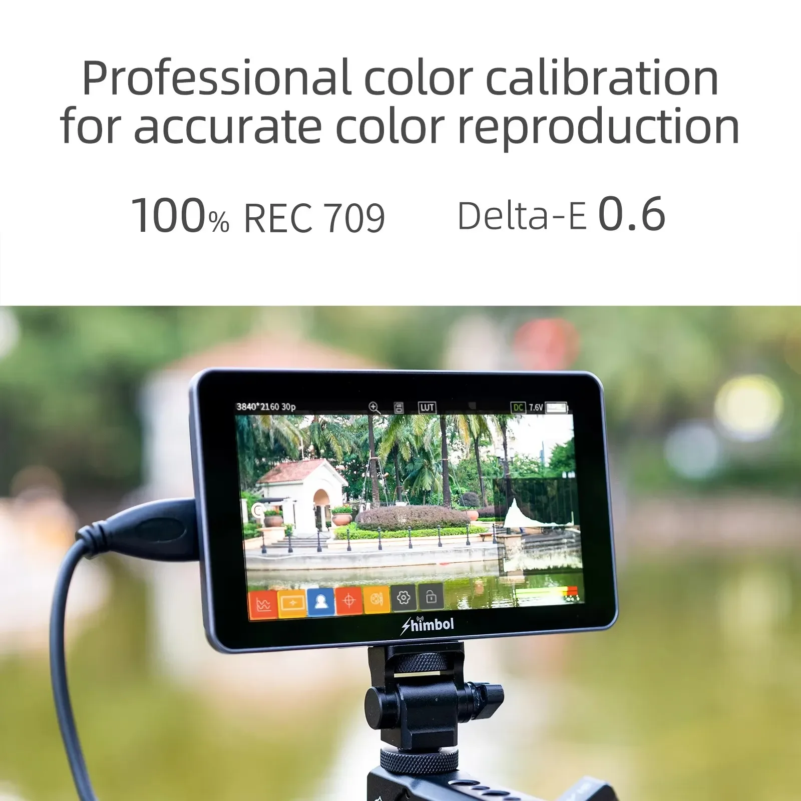 Shimbol M5 5.5 Inch On Camera Monitor 1200nit Ultra Bright Full HD Screen 4K30 3D LUT HDMI-Compatibled Camera Field Monitor