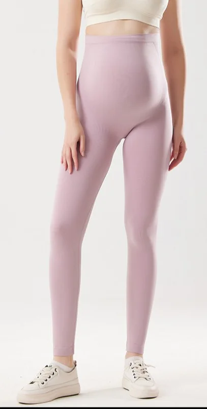 Elastic High Waist Pregnant Women Support Belly Pants Slim Postpartum Belly Support Shapebody Tights Yoga Fitness Pants Women