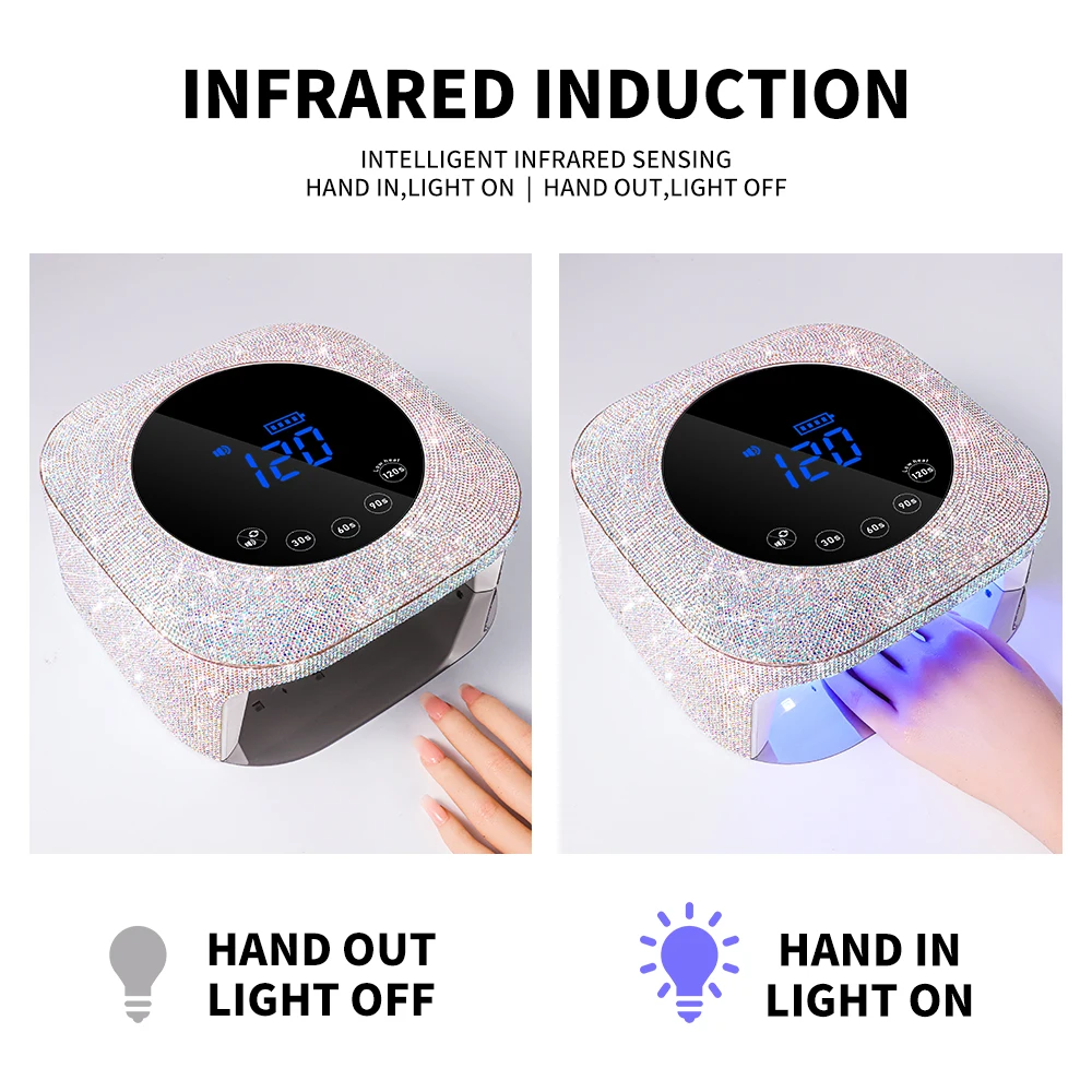 충전식 네일 드라이어 30LED 전문가용 UV 네일 램프 (젤 네일 폴리쉬용) 4단계 타이머 설정 및 자동 센서 포함 살롱 도구