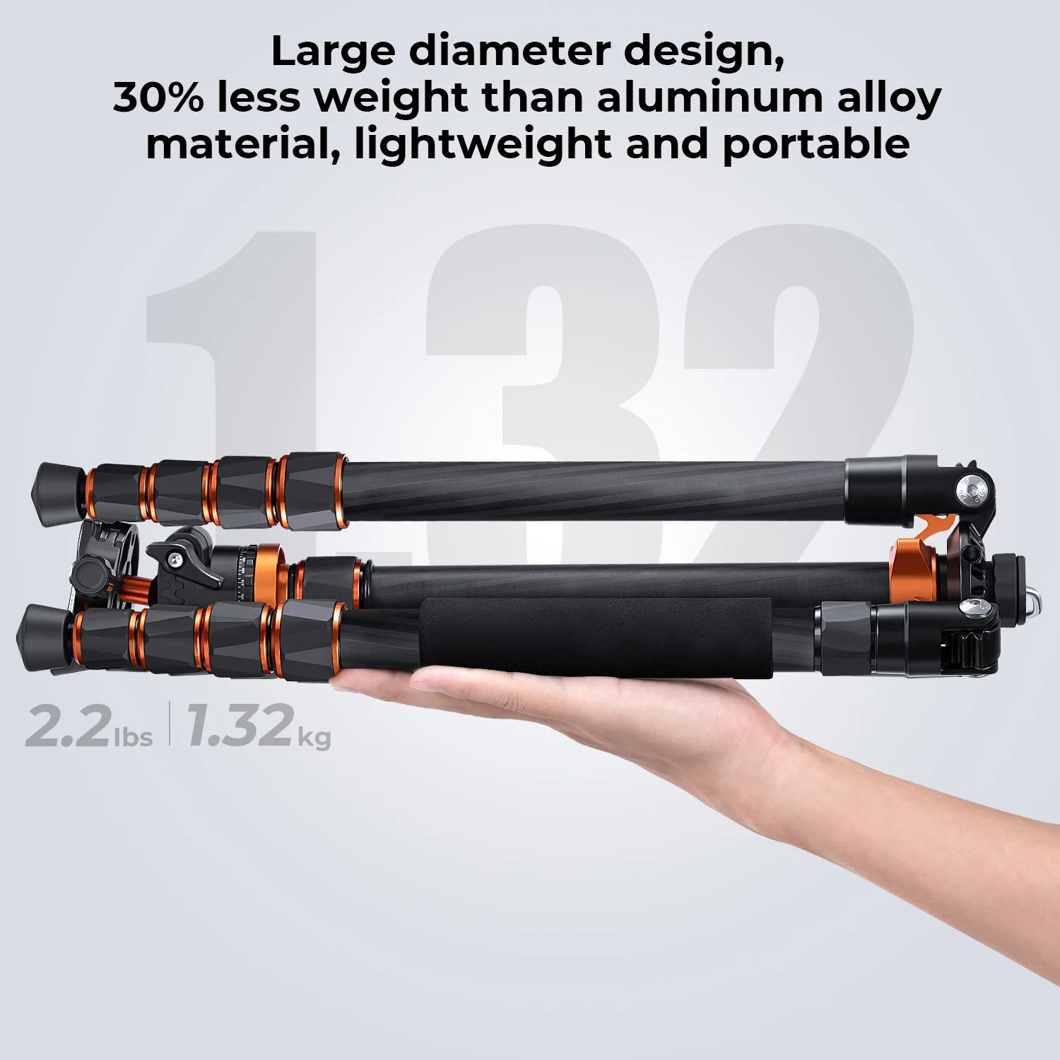 K&F Concept  KF-TC2834Cカーボン三脚 4段 K＆F TC2834C DSLRカメラボールヘッド4セクション用カーボン三脚