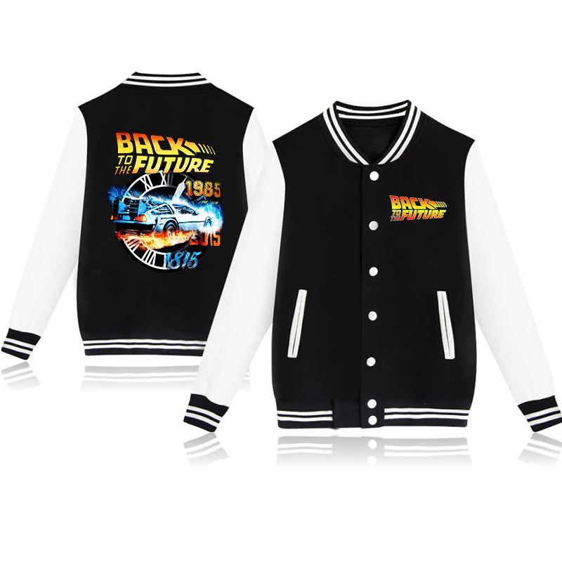 Neue Frauen Männer Baseball Uniform Herbst Winter Jacke Mantel Zurück In Die Zukunft Druck Baseball Jacke Harajuku Street Style Mantel – Detail 3